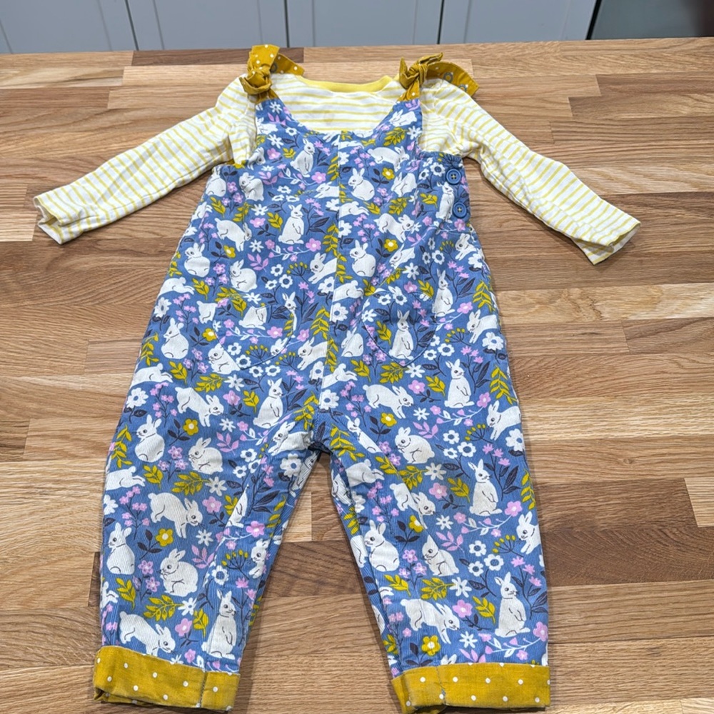 Lightly worn baby boden overall set